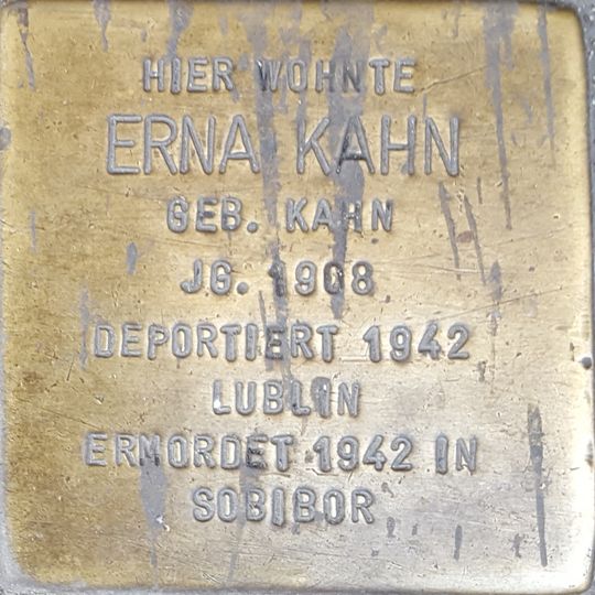 Stolperstein en memoria de Erna Kahn geb. Kahn