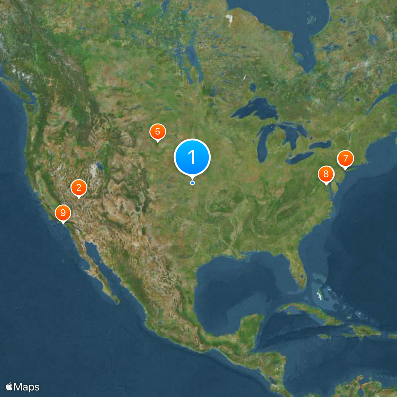 Stati Uniti contigui Mappa