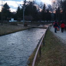 Lávka přes Slavonický potok u ulice Petra Bezruče ve Slavonicích