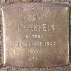 Stolperstein dedicated to Gustav Oppenheim