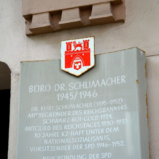 Stadttafel Büro Dr. Schumacher 1945/1946