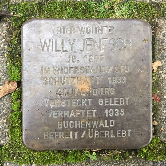 Stolperstein en memoria de Willy Jentsch