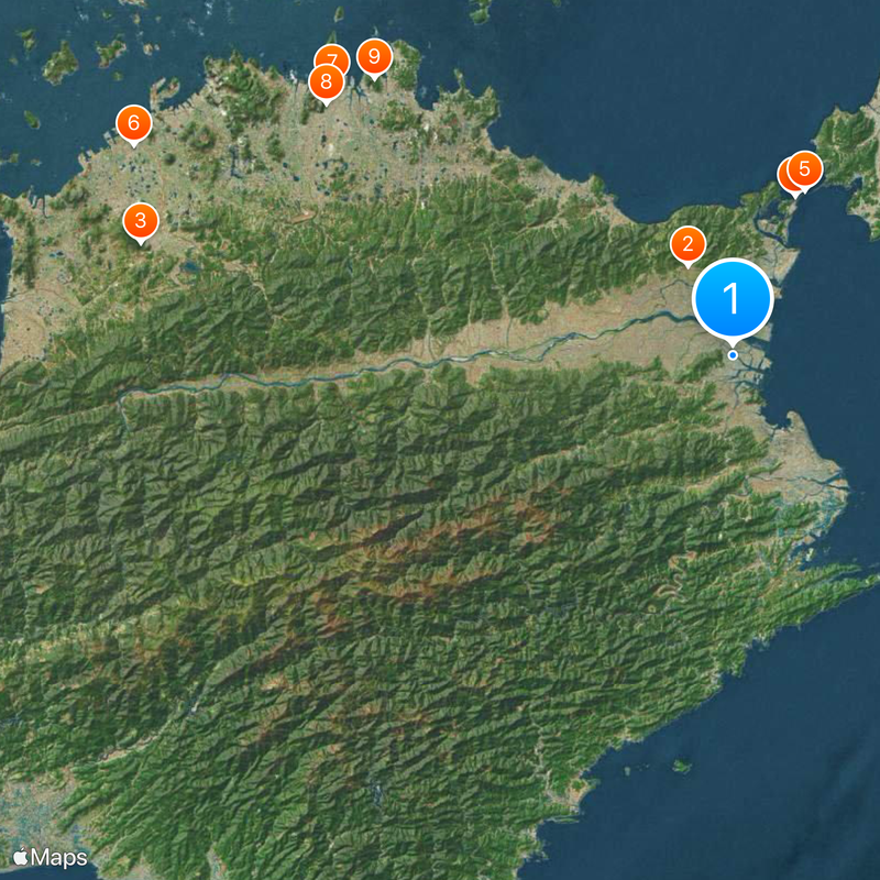 Préfecture de Tokushima Carte