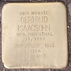 Stolperstein dedicated to Gertrud Isaacsohn