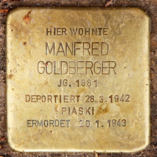 Stolperstein en memoria de Manfred Goldberger