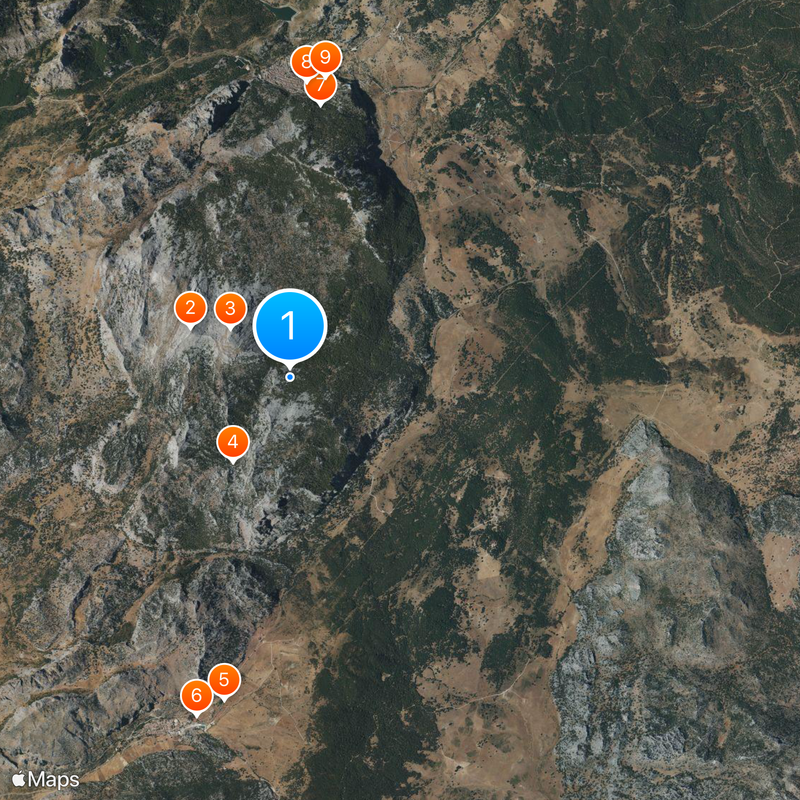 Sierra de Grazalema Natural Park Mappa