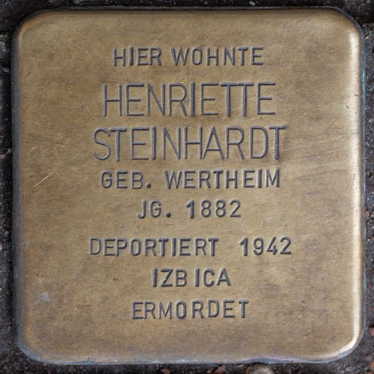 Stolperstein en memoria de Henriette Johanna Steinhardt