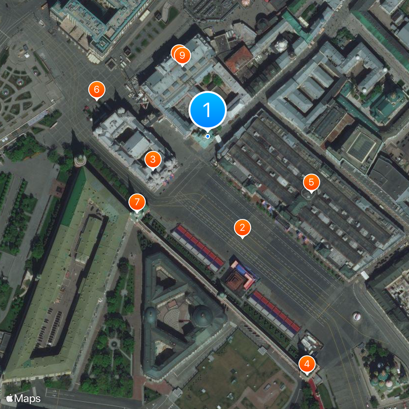 Cathédrale Notre-Dame-de-Kazan de Moscou Carte