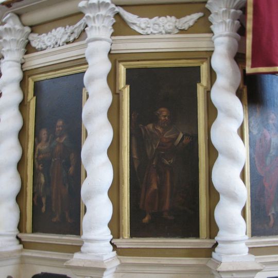 Pulpit of Lutheran church in Straupe