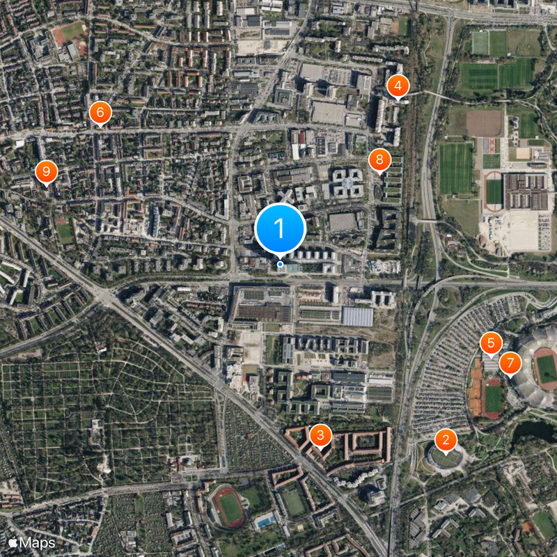 Hochhaus Uptown München Mapa