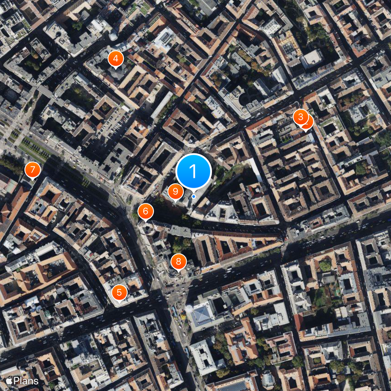 Grote Synagoge van Boedapest Kaart