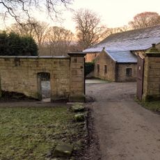 Gate Piers And Boundary Wall To Courtyard Of Former Home Farm To Gawthorpe Hall