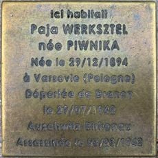Stoleperstein à la mémoire de Paja Werksztel