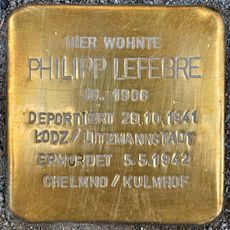 Stolperstein dedicated to Philipp Lefebre