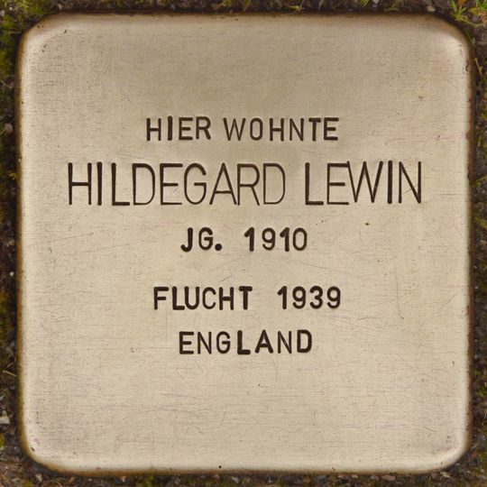 Stolperstein dedicated to Hildegard Lewin