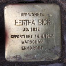 Stolperstein dedicated to Hertha Bick