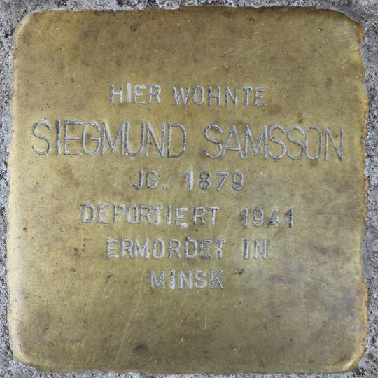Stolperstein en memoria de Siegmund Samsson