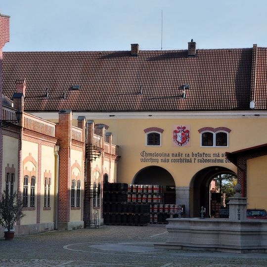 Fountain at Třeboň brewery