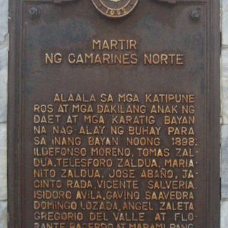 Martyr of Camarines Norte historical marker