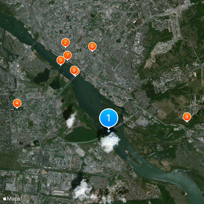 Bugrinsky Bridge Mapa
