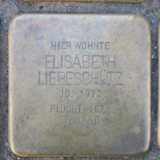 Stolperstein für Elisabeth Liebeschütz