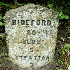 Milestone, just S of 30mph sign