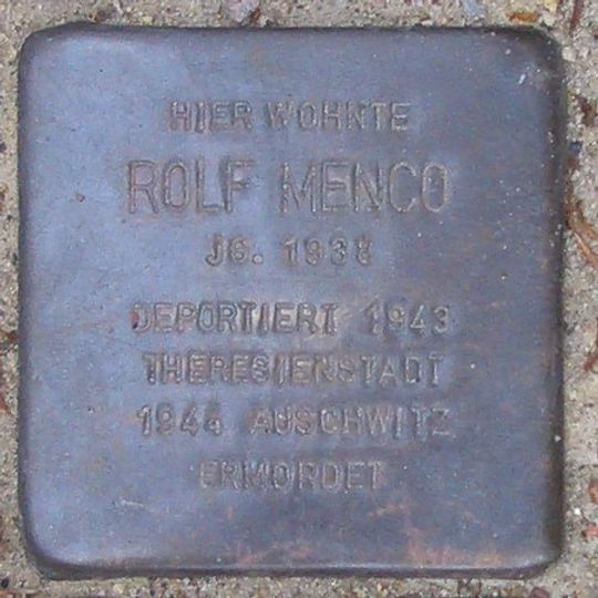 Stolperstein em memória de Rolf Menco