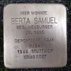 Stolperstein en memoria de Berta Samuel