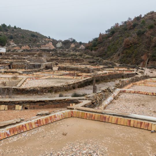 Salt evaporation ponds of Peralta de la Sal