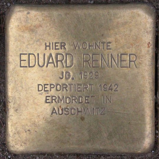 Stolperstein en memoria de Eduard Renner