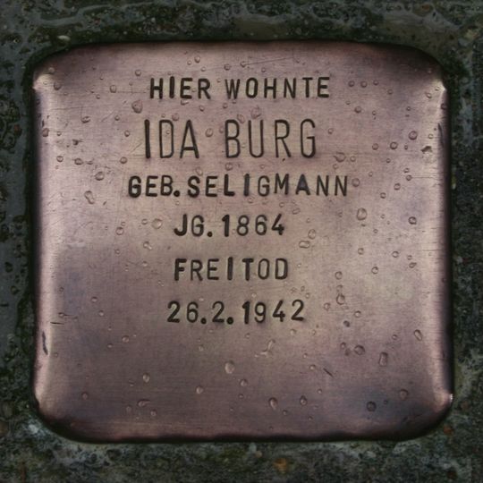 Stolperstein en memoria de Ida Burg
