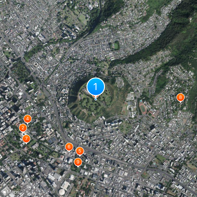 National Memorial Cemetery of the Pacific Mapa