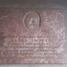 Coburgov palác, tabuľa pamätná