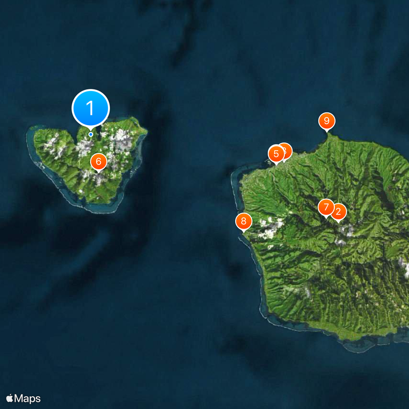 Islas de la Sociedad Mapa