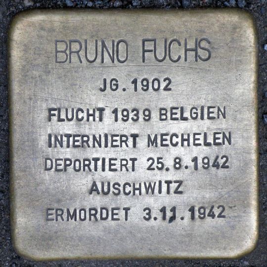 Stolperstein em memória de Bruno Fuchs