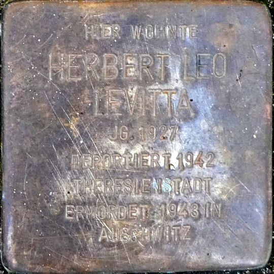 Stolperstein dedicated to Herbert Leo Levitta