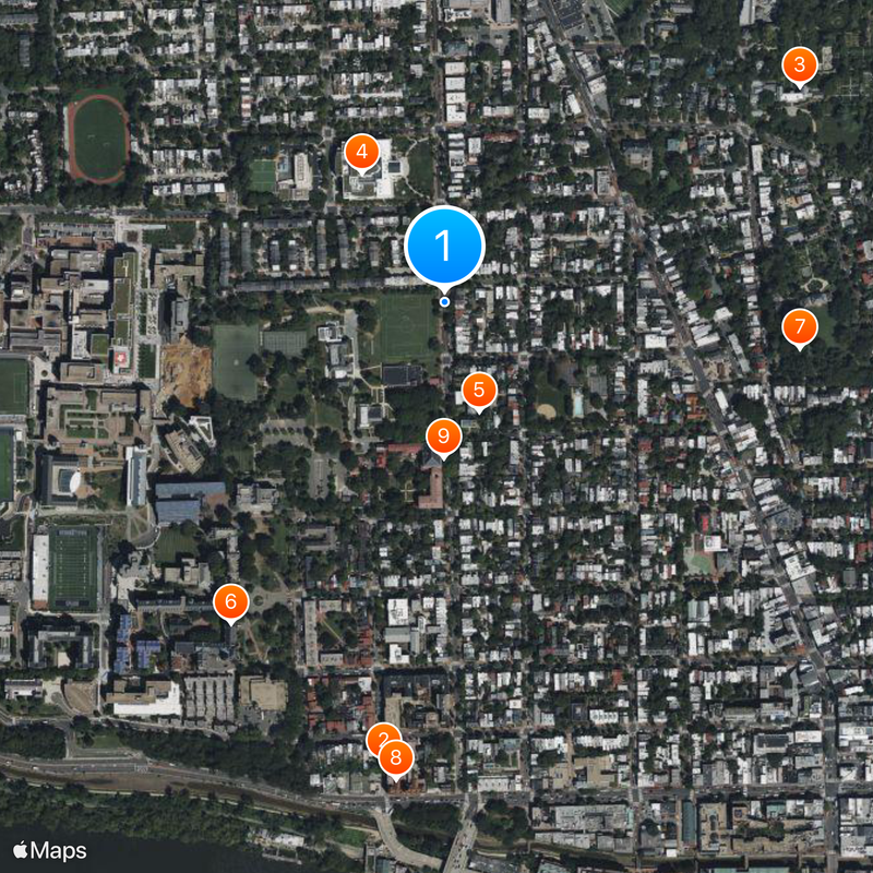 Embassy of the United Arab Emirates, Washington Map