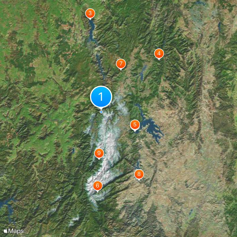 Kosciuszko National Park Mapa