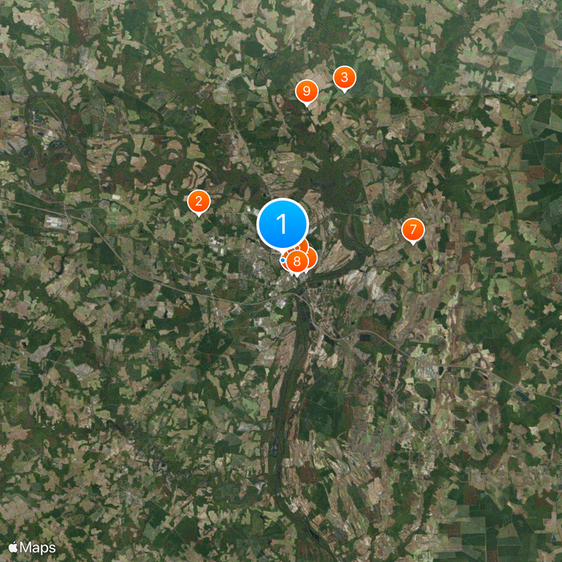 Tarboro Mappa