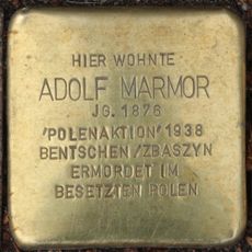 Stolperstein dedicated to Adolf Marmor
