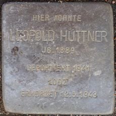 Stolperstein dedicated to Leopold Hüttner