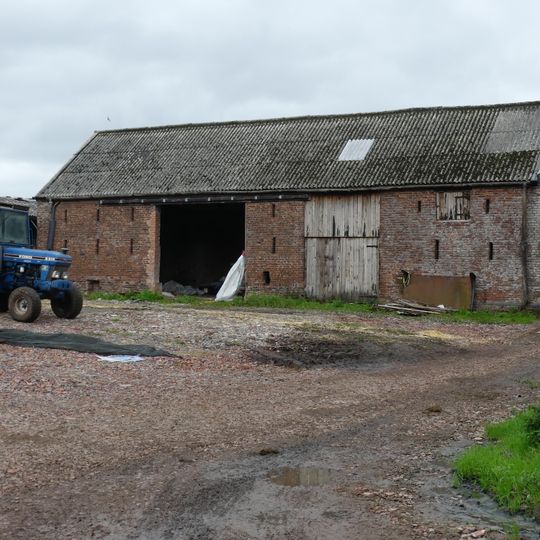 L-shaped ranges of farm buildings 60 metres north of Shotwick Hall
