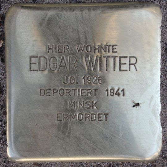 Stolperstein en memoria de Edgar Witter