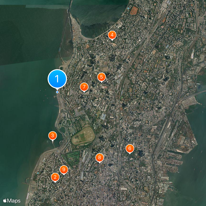 Route côtière Carte