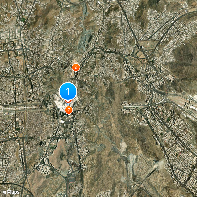 Mosquée al-Harâm Carte