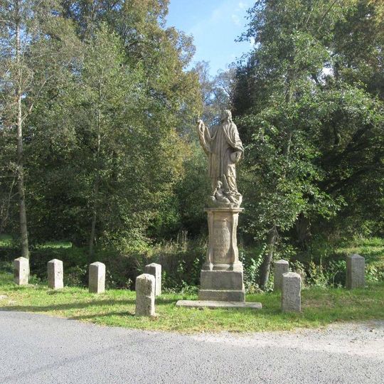Socha svatého Jana Nepomuckého na Vysoké cestě v Manětíně