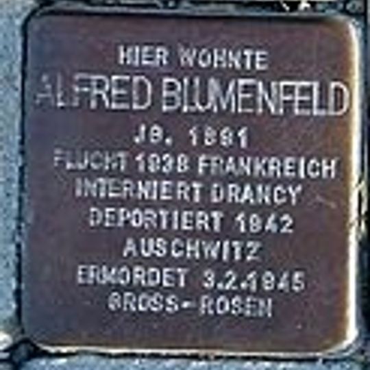 Stolperstein en memoria de Alfred Blumenfeld