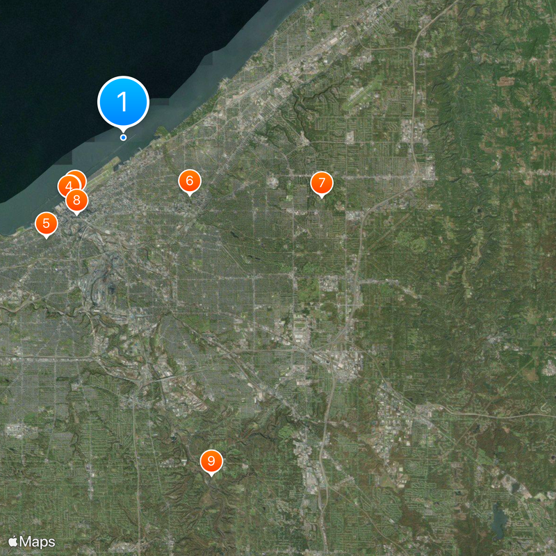 Hrabstwo Cuyahoga Mapa