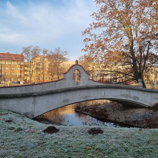 Bridge at the municipal spa in Hradec Králové