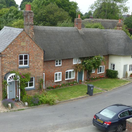 Denby Cottage and cottage to right, post office